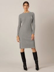 APART Sukienka dzianinowa w kolorze szarym rozmiar: 42. Szare sukienki damskie Apart, bez wzorów, z dzianiny, bez ramiączek. Za 187.96 zł.