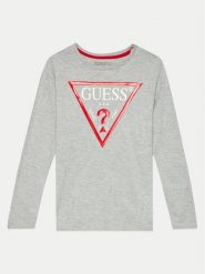 Guess Bluzka L84I29 K8HM0 Szary Regular Fit. Szare t-shirty i koszulki chłopięce Guess, z aplikacjami, z bawełny, bez kołnierzyka, bez ramiączek. Za 79.99 zł.