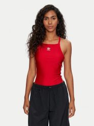 Adidas Body 3-Stripes IY7295 Czerwony Slim Fit. Czerwone body i gorsety Adidas, bez wzorów, z syntetyku. Za 139.99 zł.