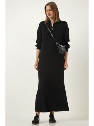 Happiness Istanbul Sukienka dzianinowa w kolorze czarnym rozmiar: onesize. Czarne sukienki damskie Happiness Istanbul, bez wzorów, z dzianiny, bez ramiączek. Za 125.85 zł.