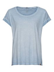 Camel Active Koszulka w kolorze błękitnym rozmiar: XL. Niebieskie bluzki damskie Camel Active, xl, bez wzorów, bez kołnierzyka, bez ramiączek. Za 137.10 zł.