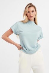 T-shirt damski ze stójką JOOP!. T-shirty damskie Joop!, xs, bez wzorów, bez kołnierzyka. W wyprzedaży za 246.35 zł.