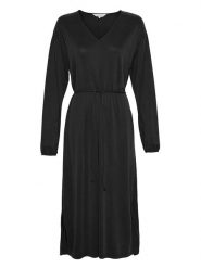 MOSS COPENHAGEN Sukienka "Joelina" w kolorze czarnym rozmiar: M/L. Czarne sukienki damskie Moss Copenhagen, bez wzorów, z tkaniny, bez ramiączek. Za 194.15 zł.