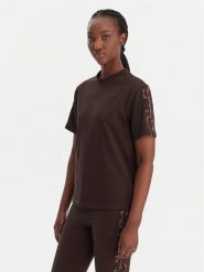 Adidas T-Shirt Seasonal Essentials Leopard Print KE8830 Brązowy Regular Fit. Brązowe t-shirty damskie Adidas, xl, bez wzorów, z bawełny, bez kołnierzyka. Za 149.99 zł.