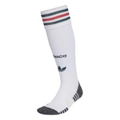 Getry wyjazdowe Meksyk 26. Białe legginsy sportowe damskie Adidas, bez wzorów, z bawełny, do piłki nożnej. Za 79.95 zł.
