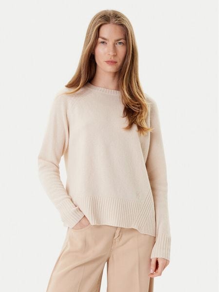 Marella Sweter Celia 2523366215 Écru Regular Fit. Swetry klasyczne damskie Marella, m, z wełny, bez kołnierzyka. Za 859.99 zł.