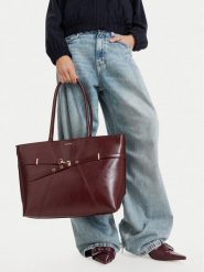 Jenny Fairy Torebka CEO-JNY-M-017-10 Bordowy. Czerwone shopper bag Jenny Fairy, bez wzorów, ze skóry, bez dodatków. Za 159.99 zł.
