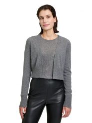 Betty Barclay Kaszmirowy kardigan w kolorze szarym rozmiar: 40. Szare kardigany damskie Betty Barclay, bez wzorów, z kaszmiru. Za 173.99 zł.