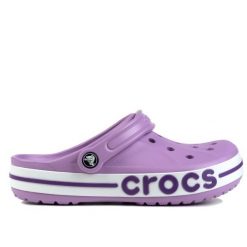 Klapki chodaki damskie sportowe Crocs BAYABAND CLOG. Białe klapki damskie Crocs, bez wzorów, z materiału, bez obcasa, bez zapięcia. Za 229.00 zł.