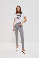Jeansy push up szare. Szare jeansy damskie MOODO, bez wzorów, z bawełny. W wyprzedaży za 38.99 zł.