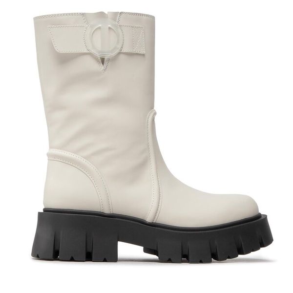 Botki Iceberg. Białe botki damskie Iceberg, bez obcasa, na płaskiej podeszwie, bez zapięcia. Za 1,369.00 zł.