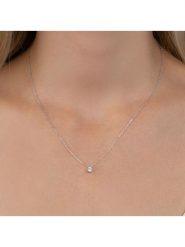 L'atelier précieux Srebrny naszyjnik z zawieszką - dł. 45 cm rozmiar: onesize. Szare naszyjniki damskie l'Atelier precieux, z cyrkonią, srebrne. Za 132.67 zł.