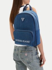 Guess Jeans Plecak CWBEO-GUESS-B-011-09 Niebieski. Niebieskie plecaki Guess Jeans, z aplikacjami, z jeansu. Za 279.99 zł.