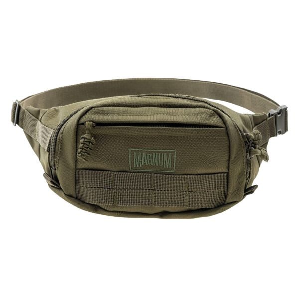 Nerka saszetka biodrowa Magnum Plover Olive Green. Zielone nerki i saszetki damskie MAGNUM, bez wzorów, z materiału. Za 101.14 zł.