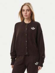 Adidas Kardigan Essentials IA4455 Brązowy ciemny Loose Fit. Brązowe kardigany damskie Adidas, s, bez wzorów, z syntetyku. Za 299.99 zł.