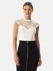 Rinascimento Body CFC0127525003 Biały Slim Fit. Białe body i gorsety Rinascimento, bez wzorów, z syntetyku. Za 409.99 zł.