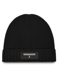 Patrizia Pepe Czapka 2F0111/K9O3A-K103 Czarny. Czarne czapki damskie Patrizia Pepe, na zimę, bez wzorów, z materiału. Za 399.99 zł.