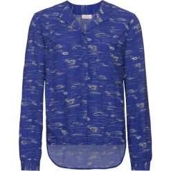 Bluzka z nadrukiem, długi rękaw bonprix szafirowy z nadrukiem. Bluzki damskie marki Mohito. Za 32.99 zł.