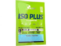Iso Plus + L-Carnitine OLIMP 35g saszetka Pomarańcza. Niebieskie nerki i saszetki damskie OLIMP SPORT, bez wzorów, z gumy. Za 5.99 zł.