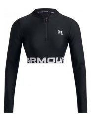 Under Armour Koszulka sportowa "HeatGear" w kolorze czarnym rozmiar: S. Czarne koszulki sportowe damskie Under Armour, s, bez wzorów, z materiału, bez ramiączek, outdoorowe. Za 109.00 zł.