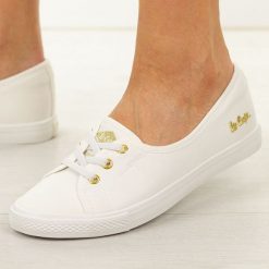 Białe tenisówki damskie Lee Cooper 4043. Białe balerinki damskie Lee Cooper, na lato, z jeansu, bez zapięcia, tenisowe. Za 159.00 zł.