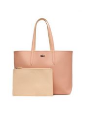 Lacoste Torebka Anna NF2142AA Bordowy. Czerwone shopper bag Lacoste, ze skóry, bez dodatków. Za 609.99 zł.