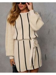 Milan Kiss Sukienka w kolorze beżowym rozmiar: L. Brązowe sukienki damskie Milan Kiss, bez wzorów, bez ramiączek. Za 226.77 zł.