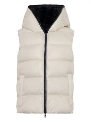 Ecoalf Kamizelka pikowana w kolorze kremowym rozmiar: XL. Brązowe kamizelki damskie Ecoalf, xl, bez wzorów, bez kaptura. Za 237.17 zł.