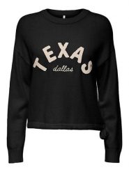 ONLY Sweter w kolorze czarnym rozmiar: XS. Czarne swetry klasyczne damskie Only, xs, ze splotem, bez kołnierzyka. Za 91.77 zł.