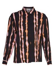 MOSS COPENHAGEN Koszula "Selfrida Dilvera" w kolorze czarno-jasnoróżowym rozmiar: XS/S. Czarne koszule damskie Moss Copenhagen, s, bez wzorów, z wiskozy, bez kołnierzyka, bez ramiączek. Za 162.45 zł.