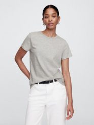 GAP Koszulka w kolorze szarym rozmiar: XXL. Szare bluzki damskie GAP, xxl, bez wzorów, z bawełny, bez kołnierzyka, bez ramiączek. Za 39.45 zł.