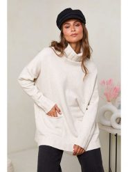 Soft Cashmere Golf w kolorze kremowym rozmiar: 34/36. Brązowe golfy damskie Soft Cashmere, bez wzorów, bez ramiączek. Za 152.99 zł.