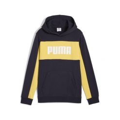 Młodzieżowa bluza z kapturem Essentials Block PUMA New Navy Blue. Niebieskia bluzy damskie Puma, m, bez wzorów, z dzianiny, z kapturem. Za 134.99 zł.