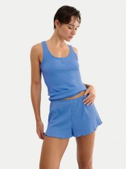 Triumph Szorty piżamowe Mix & Match 10227205 Niebieski Regular Fit. Niebieskie piżamy damskie Triumph, bez wzorów, z bawełny, bez ramiączek. Za 89.99 zł.