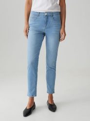 OPUS Dżinsy "Enja" - Skinny fit - w kolorze błękitnym rozmiar: 42/L28. Niebieskie jeansy damskie Opus. Za 214.95 zł.