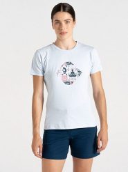 Dare 2b Koszulka funkcyjna "Tranquility III Tee" w kolorze białym rozmiar: 38. Białe koszulki damskie Dare 2b, bez wzorów, z bawełny, bez kołnierzyka, bez ramiączek. Za 43.88 zł.
