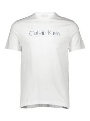 Calvin Klein Koszulka w kolorze białym rozmiar: XS. Białe bluzki damskie Calvin Klein, xs, bez wzorów, z bawełny, bez kołnierzyka, bez ramiączek. Za 126.99 zł.