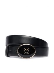 PINKO Pasek Damski Round Enamel H2,8 Belt 20252 PLT01 105478.A2QL Czarny. Czarne paski damskie Pinko, bez wzorów, ze skóry. Za 629.99 zł.