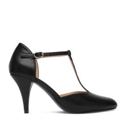 Czółenka JENNY. Czarne czółenka damskie Jenny, bez wzorów, bez obcasa. Za 139.99 zł.