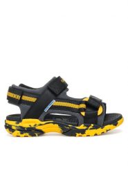 Geox Sandały Jr Borealis J450RE 1411 C0054 S Czarny. Czarne sandały chłopięce Geox, z materiału, bez zapięcia. Za 159.99 zł.