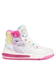 Geox Sneakersy J Sketlite Girl J66NWA 0NFKN C0653 S Biały. Białe buty sportowe dziewczęce Geox, ze skóry, bez zapięcia. Za 319.99 zł.