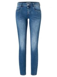 Timezone Dżinsy "Nori" - Slim fit - w kolorze niebieskim rozmiar: W27/L30. Niebieskie jeansy damskie Timezone. Za 140.53 zł.