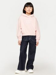 Tommy Hilfiger Bluza Monotype KG0KG08033 Różowy Relaxed Fit. Czerwone bluzy dziewczęce Tommy Hilfiger, bez wzorów, z bawełny, bez ramiączek, bez kaptura. Za 189.99 zł.