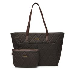 Torebka Barbour. Brązowe shopper bag Barbour, bez dodatków. Za 524.99 zł.