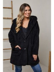 Plus Size Company Płaszcz zimowy "Itsak" w kolorze czarnym rozmiar: 48. Czarne płaszcze damskie Plus Size Company, na zimę, plus size, bez wzorów, z puchu, bez kaptura. Za 124.11 zł.