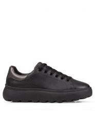 Geox Sneakersy D Spherica EC4.1 D45TCD 085NF C9B1G Czarny. Czarne obuwie sportowe damskie Geox, ze skóry, bez zapięcia. Za 369.99 zł.
