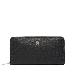 Portfel Tommy Hilfiger. Czarne portfele damskie Tommy Hilfiger, bez wzorów. Za 349.99 zł.
