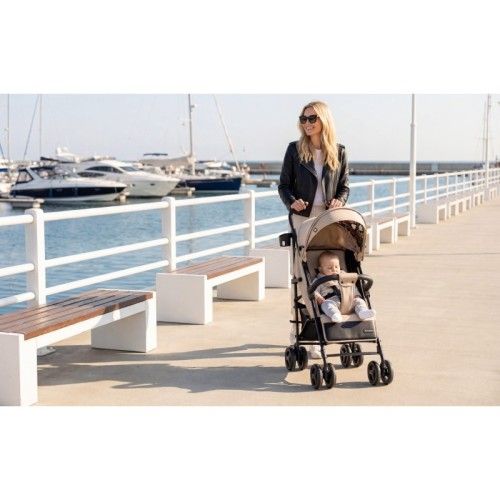Wózek spacerowy Davos 35 Beige. Brązowe spacerówki Tulano. Za 299.00 zł.