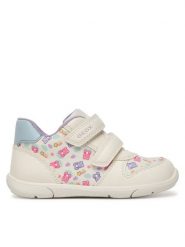 Geox Sneakersy B Zapito Girl B556DA 0AW54 C0270 Biały. Białe trampki dziewczęce Geox, bez wzorów, ze skóry, bez zapięcia. Za 209.99 zł.