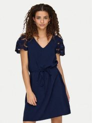 JDY Sukienka letnia Hannah 15341302 Granatowy Regular Fit. Niebieskie sukienki damskie JDY, bez wzorów, z syntetyku, bez ramiączek. Za 119.99 zł.
